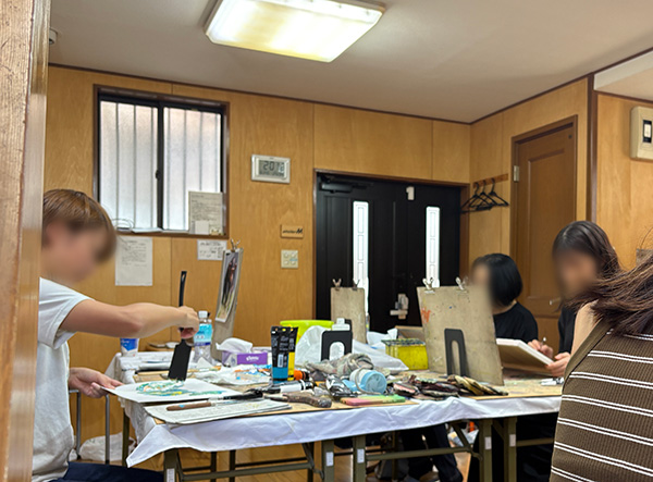 早川剛絵画教室:レッスン、講座の様子